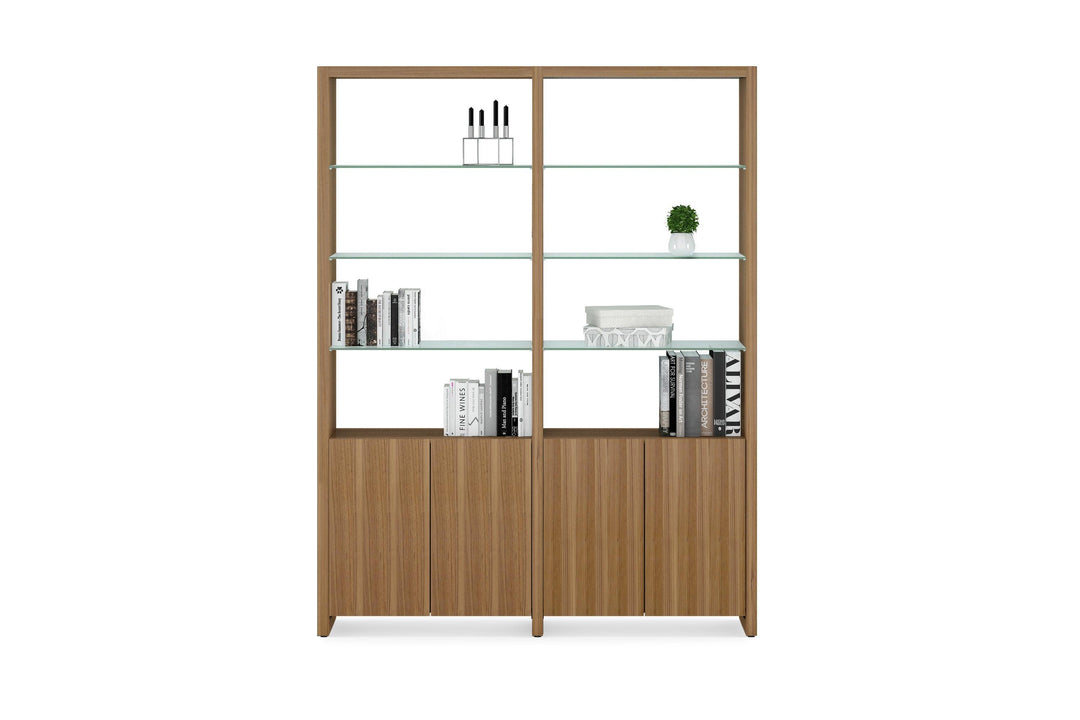 Linea 2-Shelf System - 64" Wide - AmericanHomeFurniture