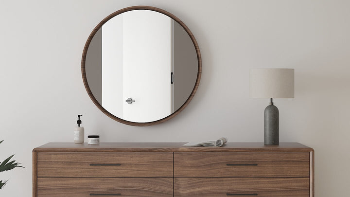 American Home Furniture | BDI - LINQ Wall Mirror - Round