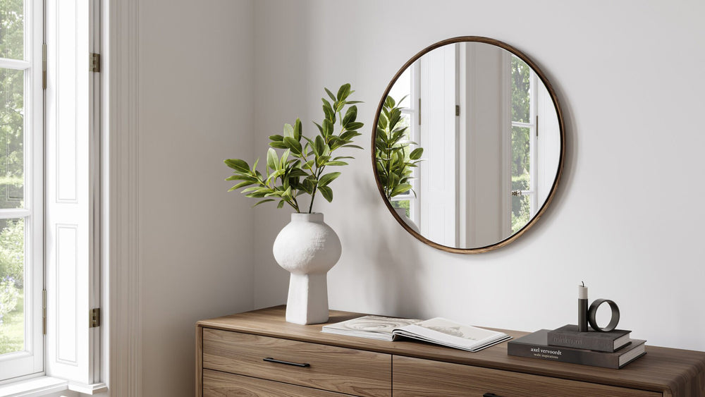 American Home Furniture | BDI - LINQ Wall Mirror - Round