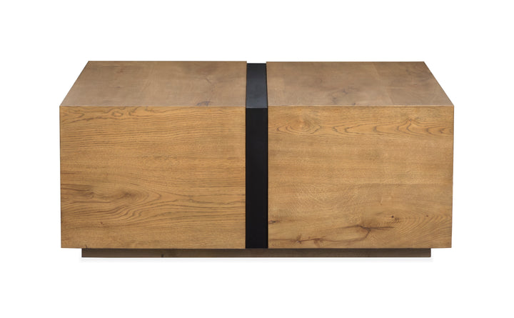 Ripley Rustic Caramel And Dark Bronze Square Cocktail Table With Casters - T6421-41