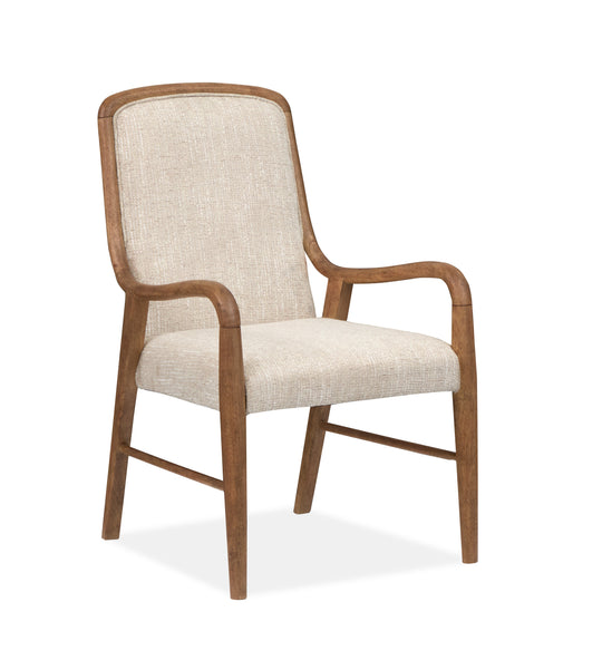 Woodward Dark Clove Wood Slat Back Arm Chair - Set of 2 - D6521-73