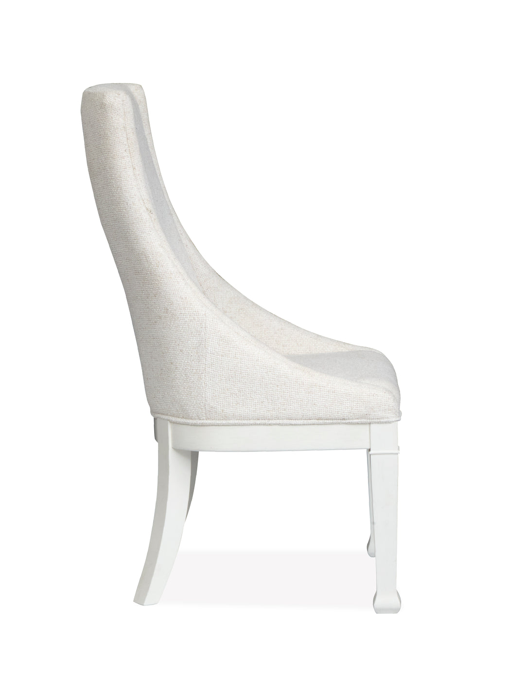 Kingston Whisper White And Cerused Nutmeg Upholstered Host Chair - Set of 2 - D6407-66
