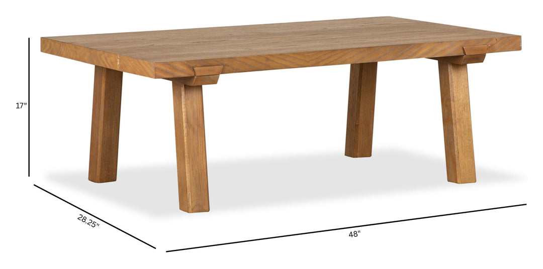 Lindon Belgian Wheat Rectangular Cocktail Table - T5570-43