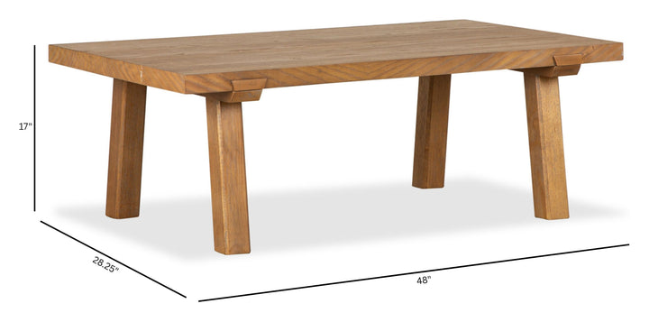 Lindon Belgian Wheat Rectangular Cocktail Table - T5570-43