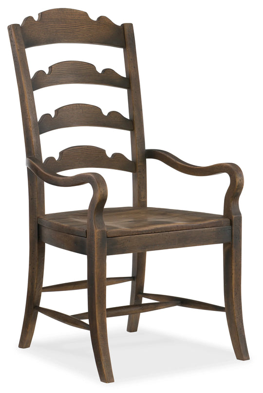 American Home Furniture Hooker Furniture Hill Country Twin Sisters Ladderback Arm Chair - Set of 2