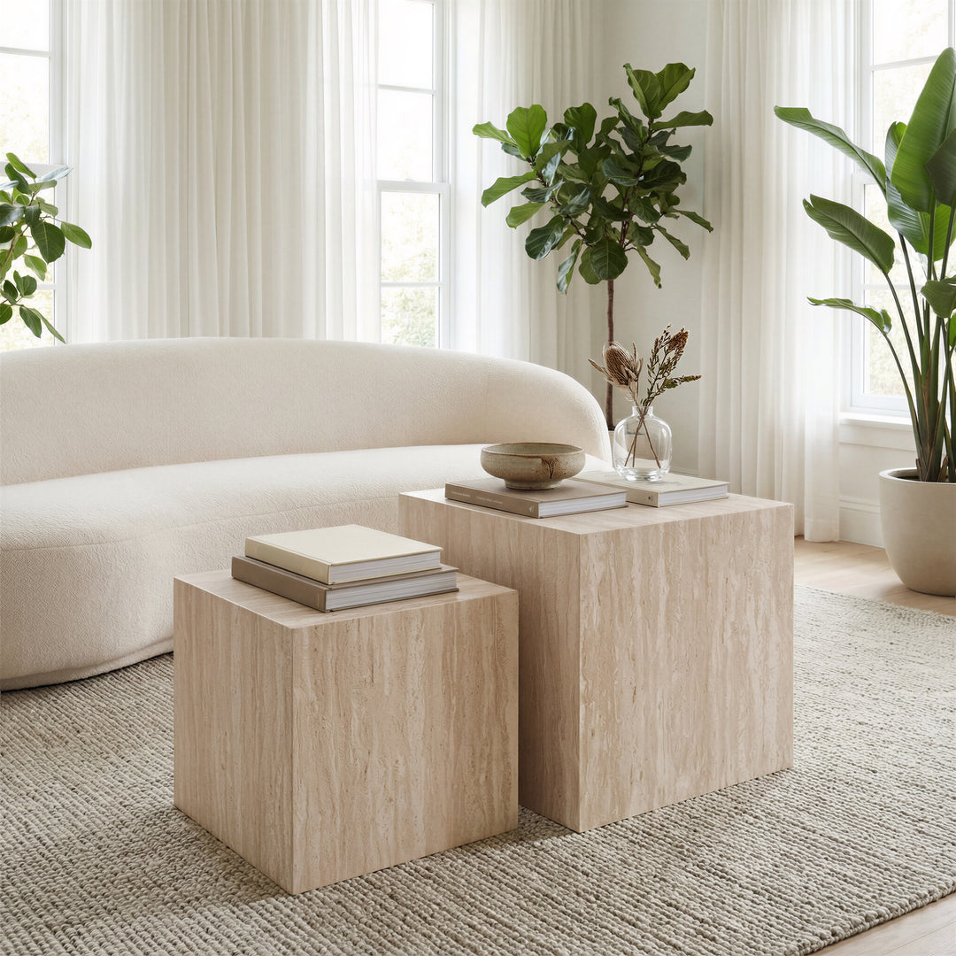 Cambro Coffee Table Set (2-Piece) Stone Beige - 111084