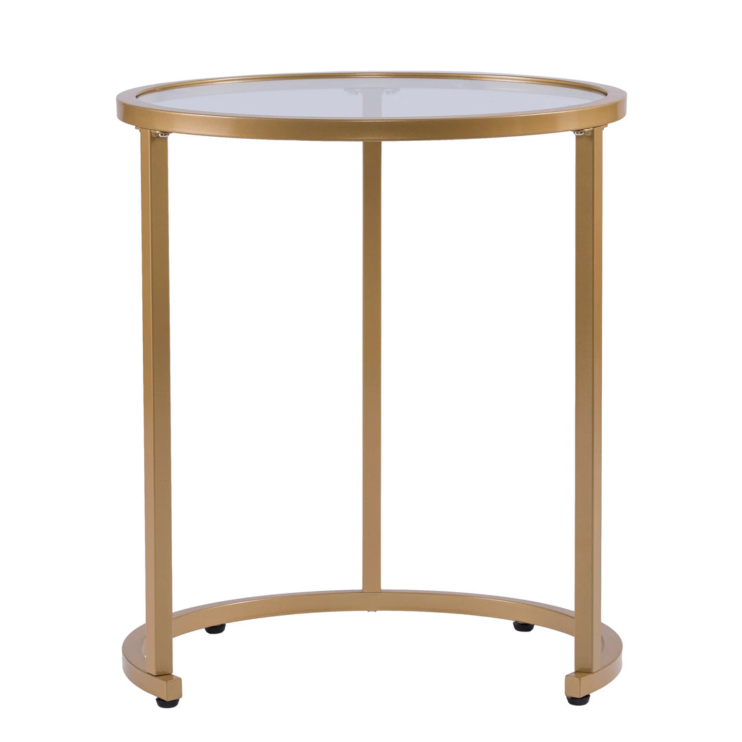 Evelyn Glam Nesting Side Table 2pc Set – Gold - AmericanHomeFurniture