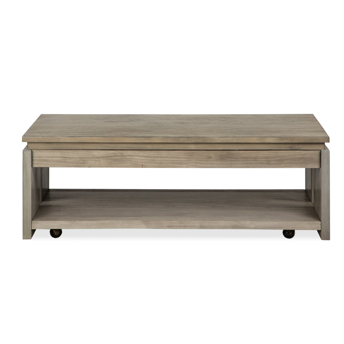 Conrad Stone Harbor Grey Rectangular Lift Top Storage Cocktail Table With Casters - T5865-50