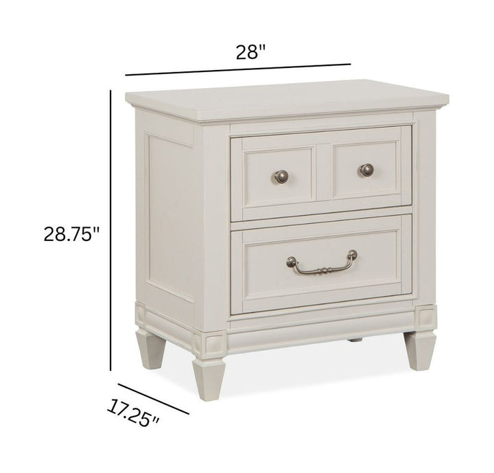 Willowbrook Egg Shell White Drawer Nightstand - B5324-01