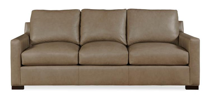 American Home Furniture | Century - Century Leather Stocked Reynolds Sofa