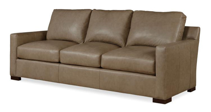 American Home Furniture | Century - Century Leather Stocked Reynolds Sofa