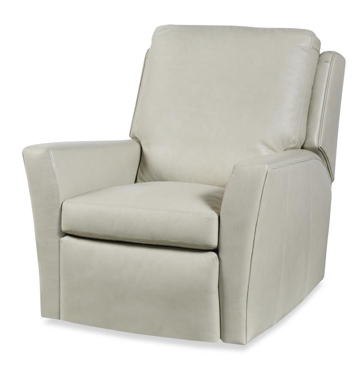 American Home Furniture | Century - Century Leather Stocked Reed Swivel Glider Electric Recliner