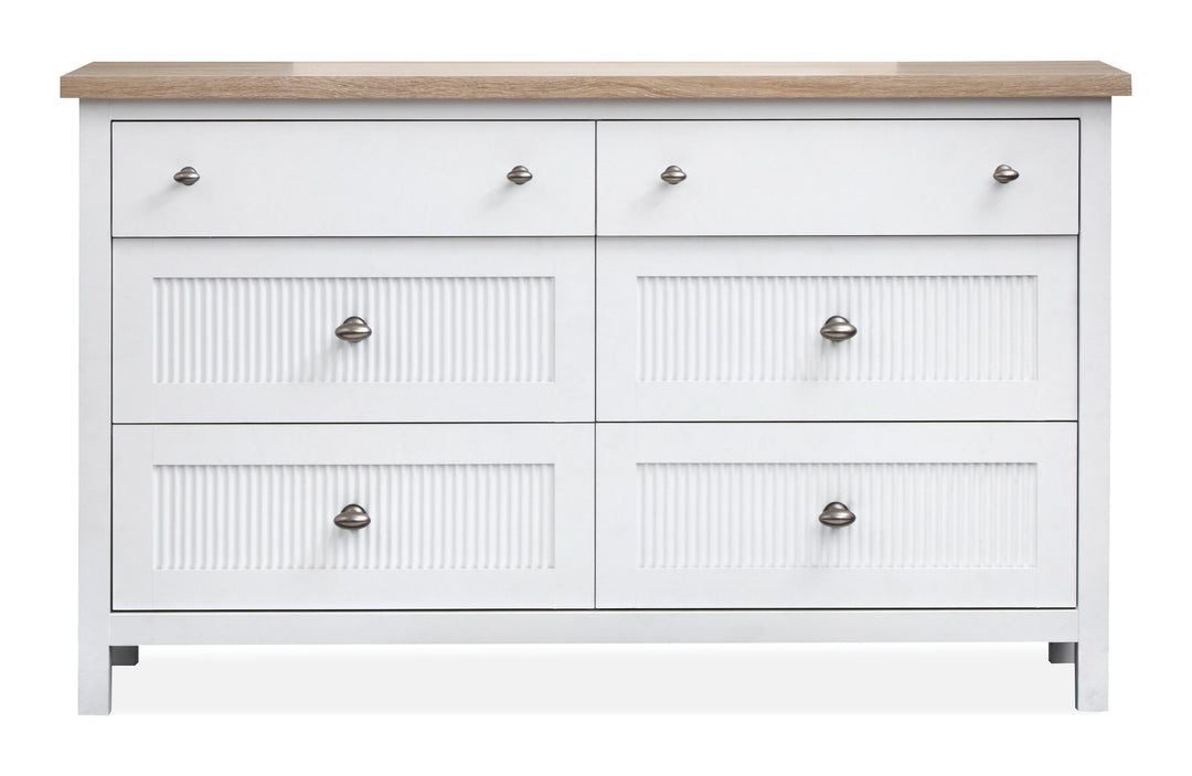 Windmill Harbour White Whisp And Sand Double Drawer Dresser - B6313-22
