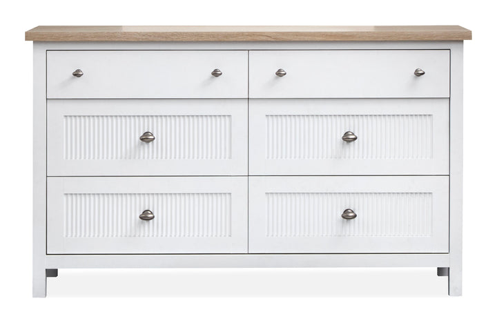 Windmill Harbour White Whisp And Sand Double Drawer Dresser - B6313-22