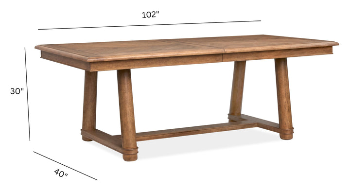 Woodward Dark Clove Trestle Extendable Dining Table - D6521-21