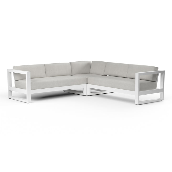 American Home Furniture | Sunset West - Newport Sectional in Cast Silver, No Welt