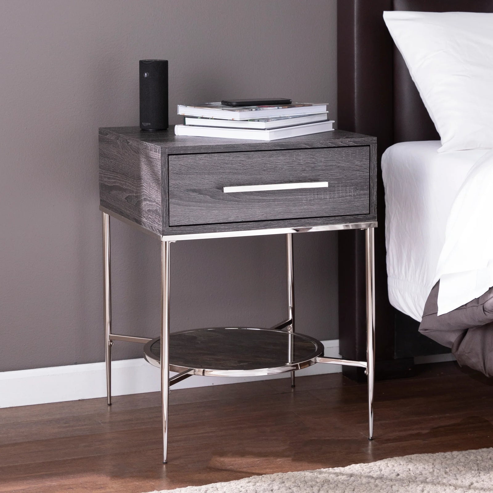 SEI Furniture Waltenson Nightstand w/ Storage NIGHTSTANDS