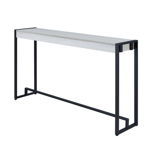 SEI Furniture Holly & Martin Macen Console - Black w/ Distressed White CONSOLE TABLES