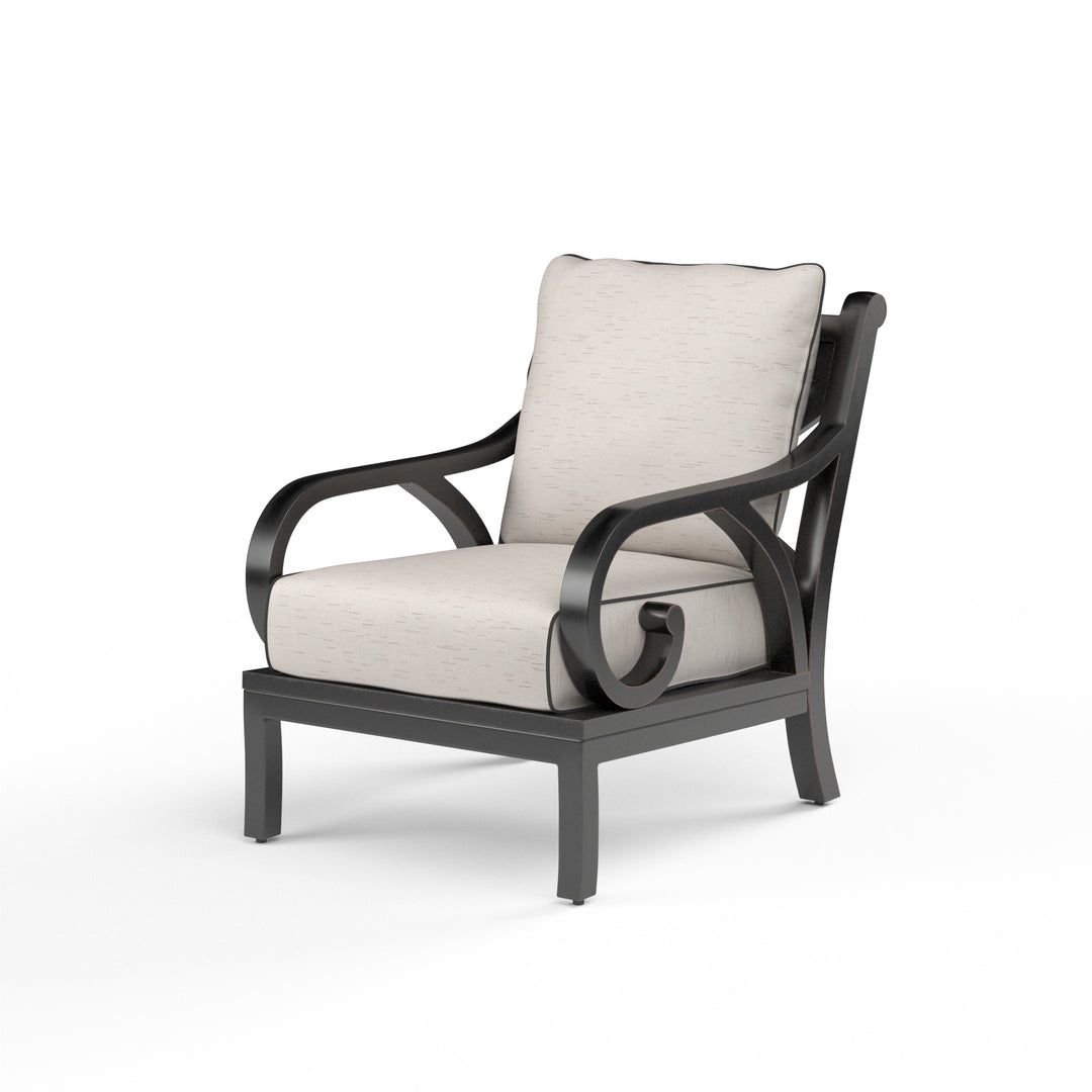 American Home Furniture | Sunset West - Monterey Club Chair in Frequency Sand w/ Contrast Canvas Java Welt