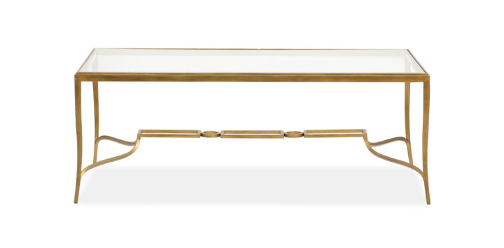 Lorena Burnished Brass Rectangular Cocktail Table - T6300-43