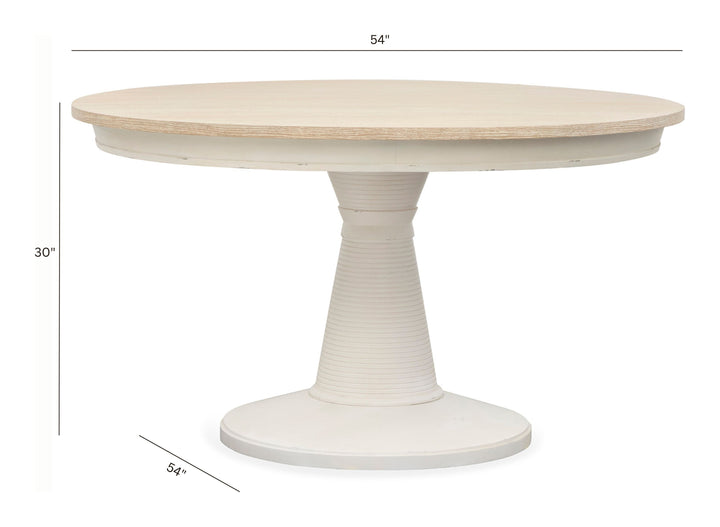 Echo Isles Sea Pearl And Driftwood Extendable 54" Round Dining Table - D6310-24