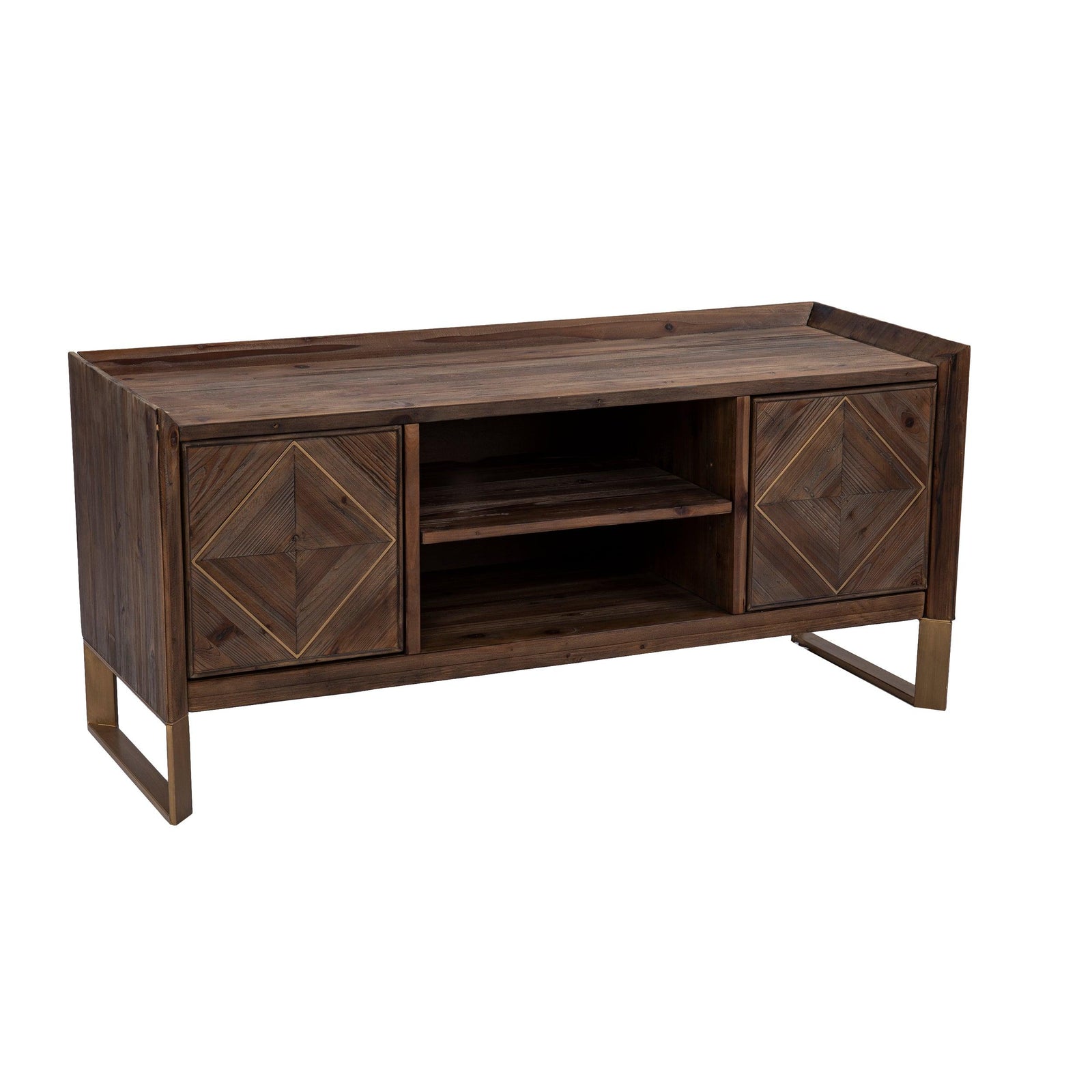 SEI Furniture Astorland Reclaimed Wood Media Console MEDIA + TV STANDS