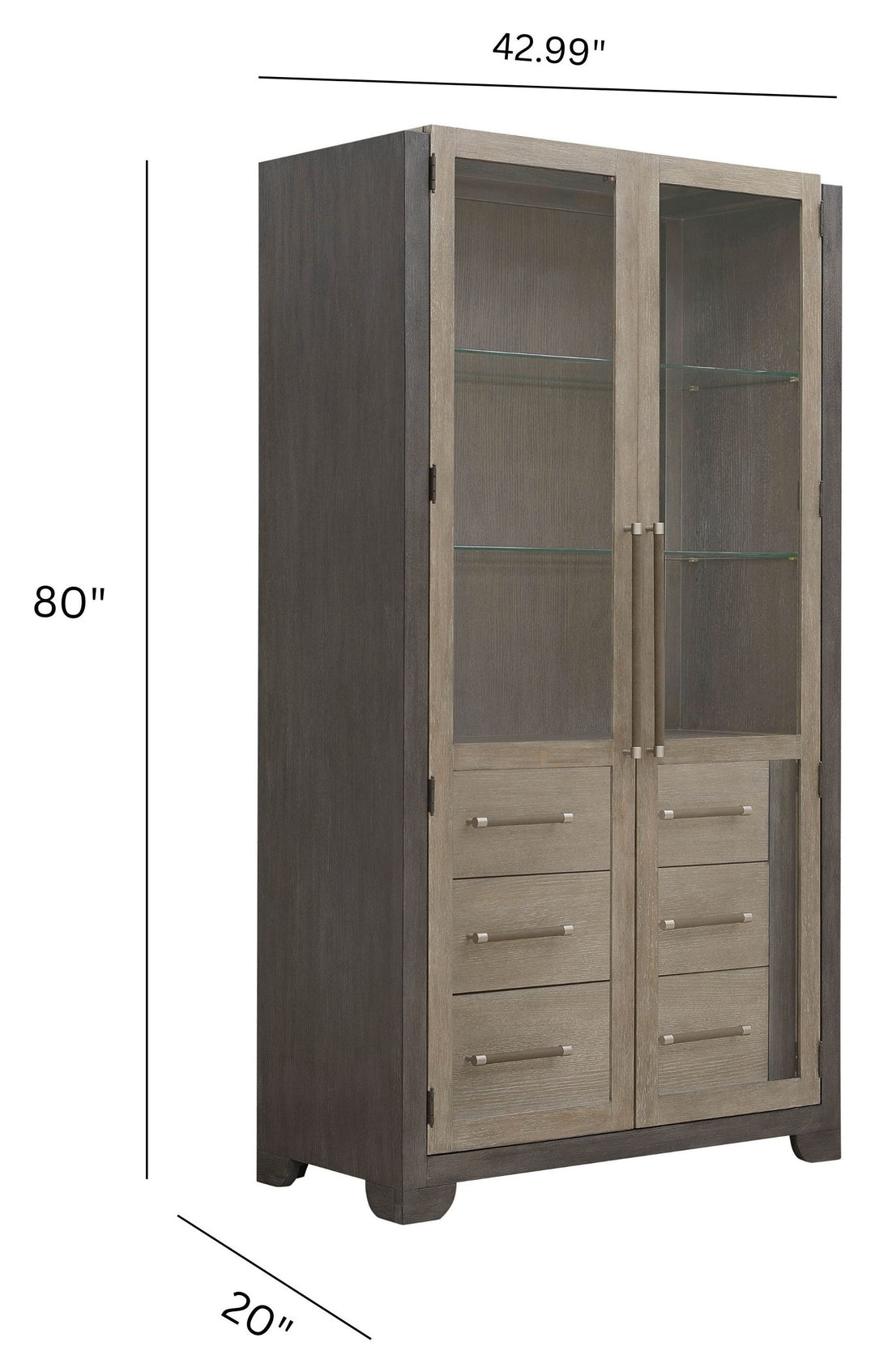 Anderson Park Moose Trail And Frontier Brown China Cabinet - P402300