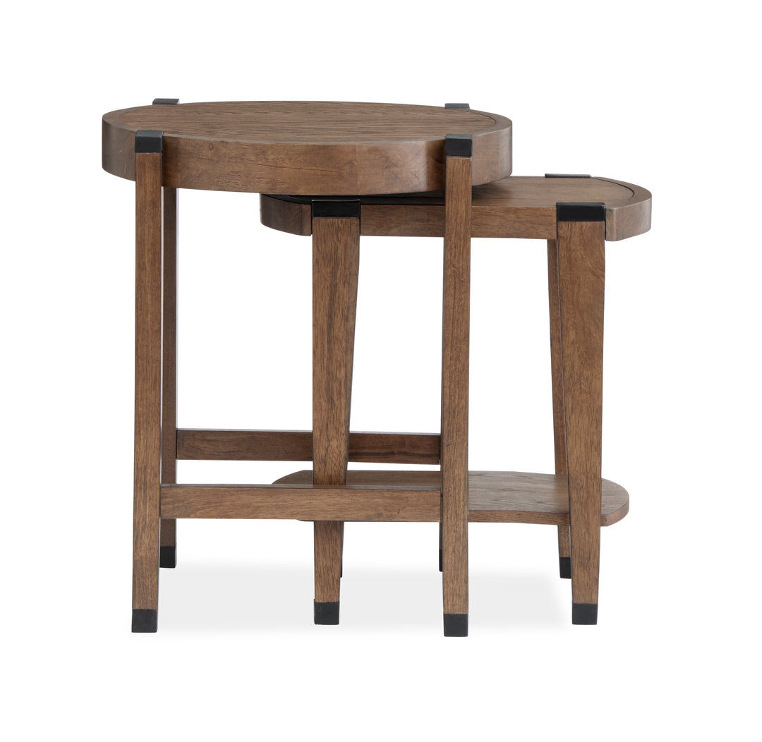 Kaysen Wallaby And Matte Black Nesting End Table - T5817-12