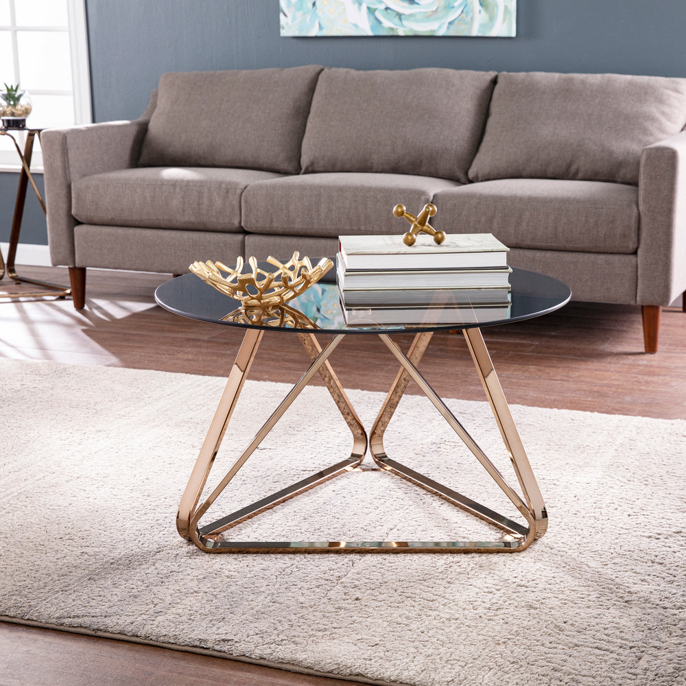 American Home Furniture | SEI Furniture - Stondon Round Cocktail Table