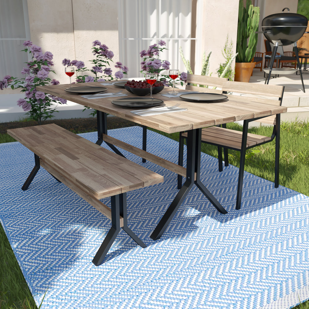American Home Furniture | SEI Furniture - Standlake Slatted Outdoor Dining Table