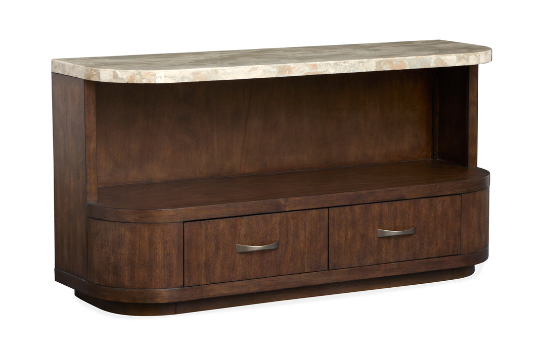 Mcpherson Burnt Umber Demilune Sofa Table - T6351-75