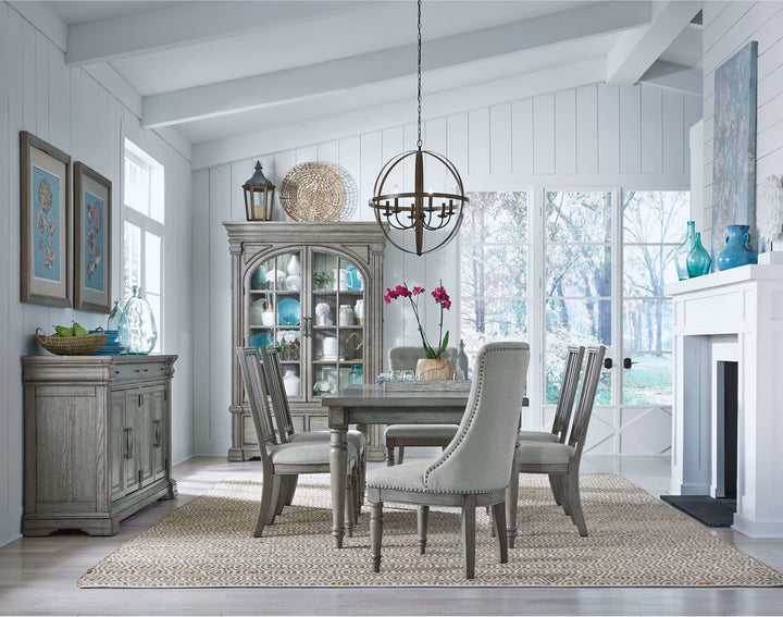 Madison Ridge Bluff Grey Server With Hutch - P091-DR-K5