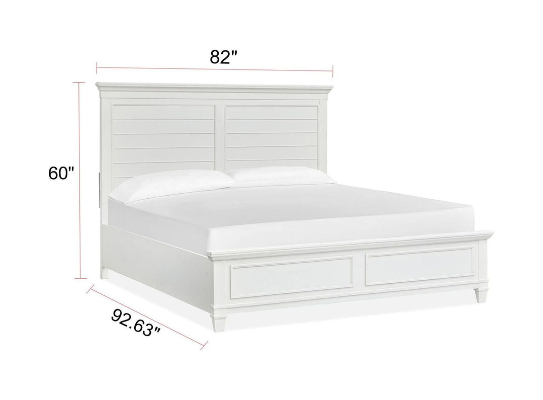 Charleston White Dove White Panel Bed