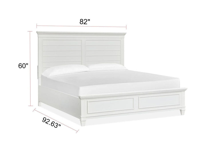 Charleston White Dove White Panel Bed