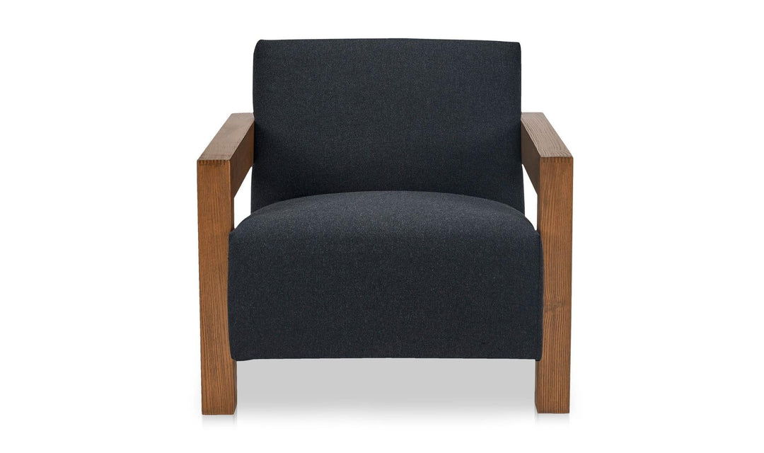 Garnet Lounge Chair Charcoal Wool Blend - AmericanHomeFurniture