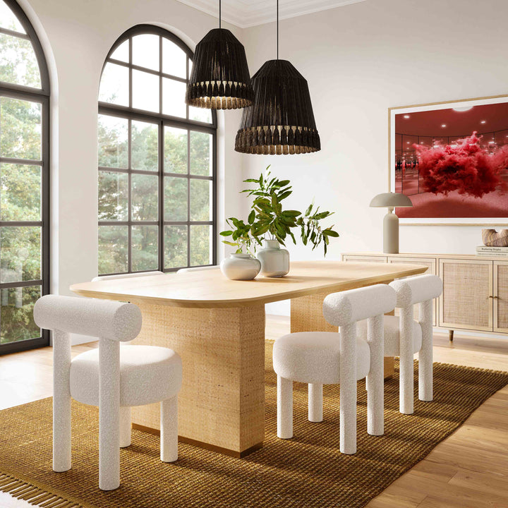 TOV Furniture Carmel Cream Boucle Dining Chair - Set of 2 DINING CHAIRS