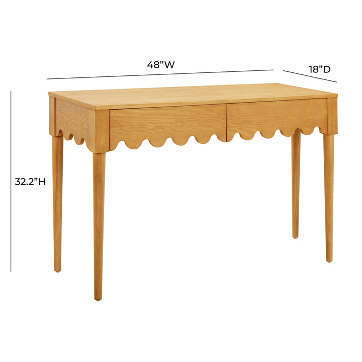 TOV Furniture Oodle Natural Ash 2-Drawer Desk DESKS