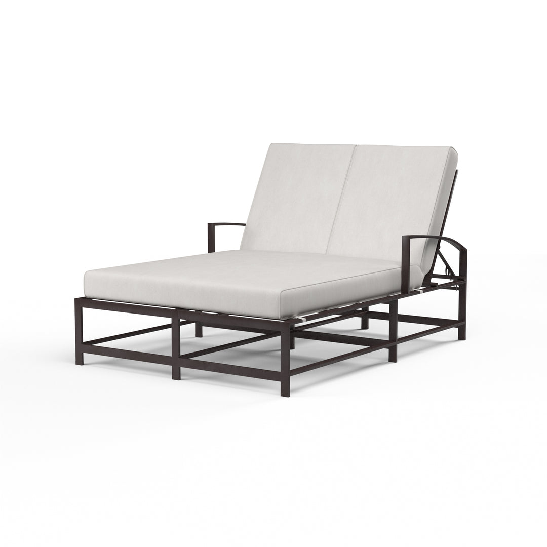 American Home Furniture | Sunset West - La Jolla Double Chaise in Canvas Flax w/ Self Welt