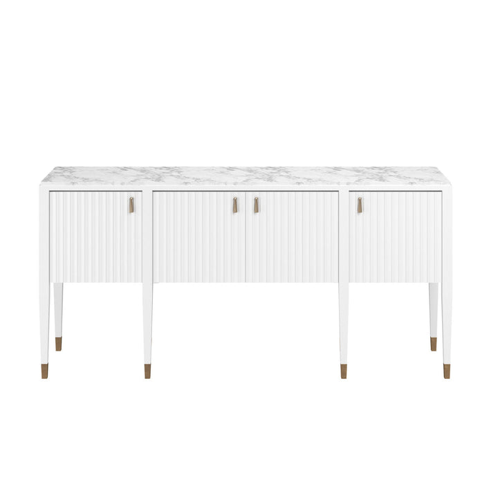 Eave Sideboard/stone top-Uplft White