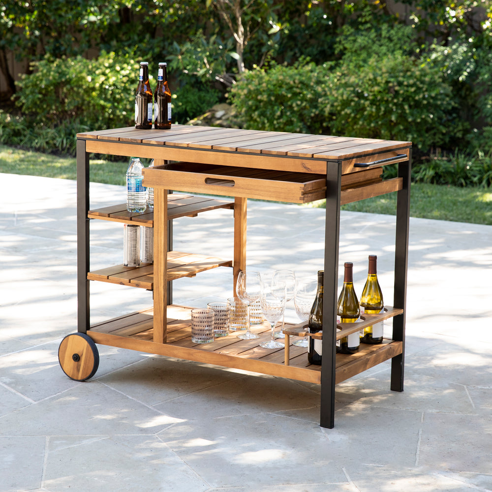 American Home Furniture | SEI Furniture - Murcott Outdoor Bar Cart