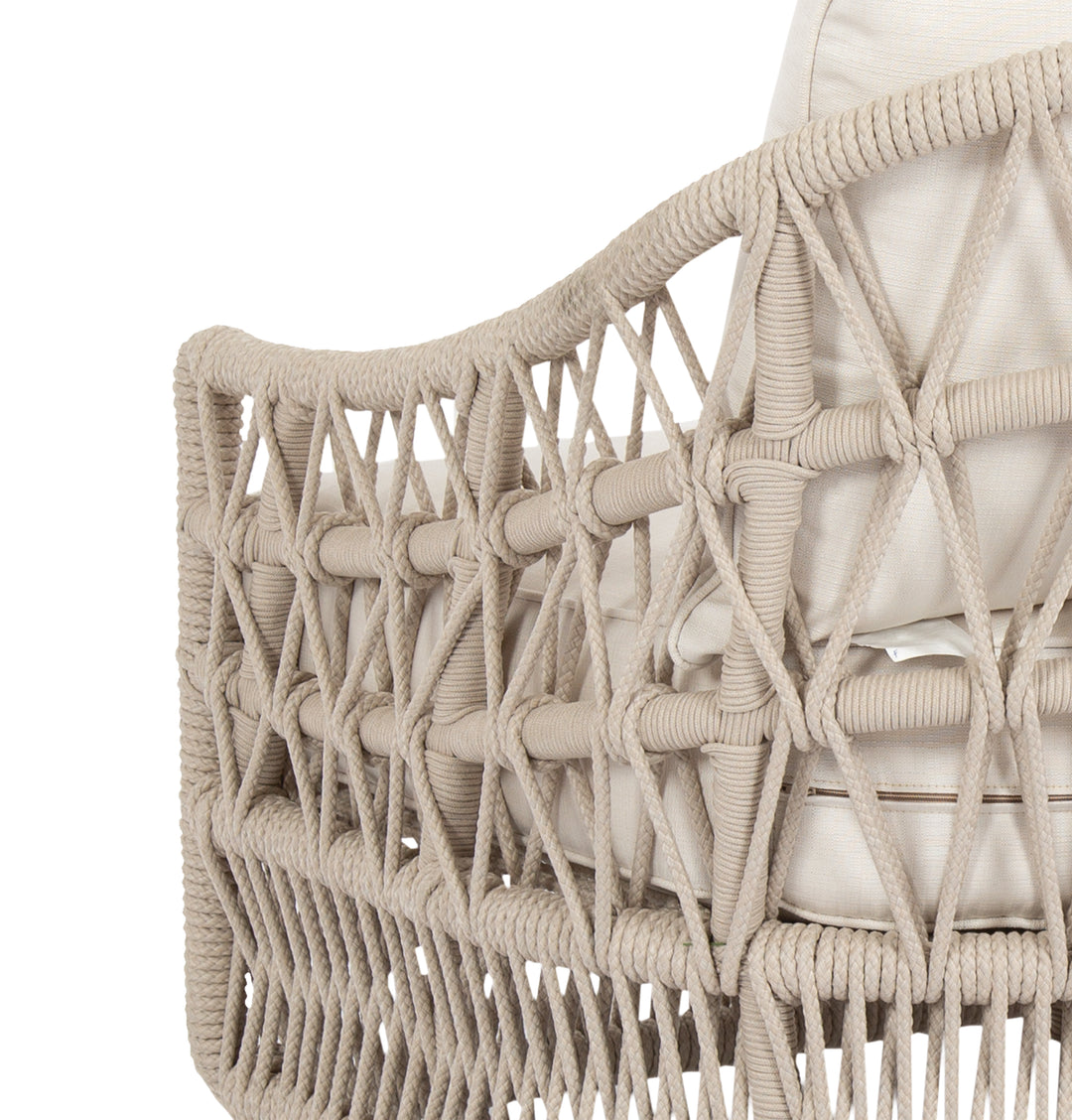 Dana Rope Sofa in Canvas Skyline w/ Self Welt