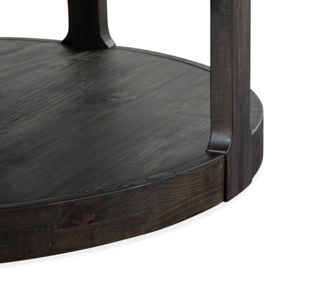 Boswell Peppercorn Round Cocktail Table With Casters - T5263-45