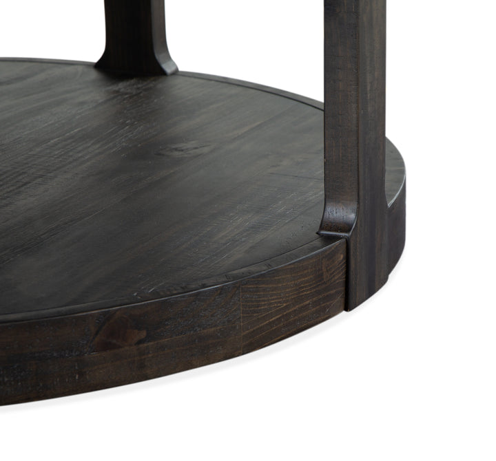 Boswell Peppercorn Round Cocktail Table With Casters - T5263-45