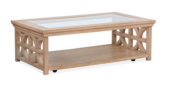 Coventry Honey Wheat Rectangular Shelf Cocktail Table - T6480-42