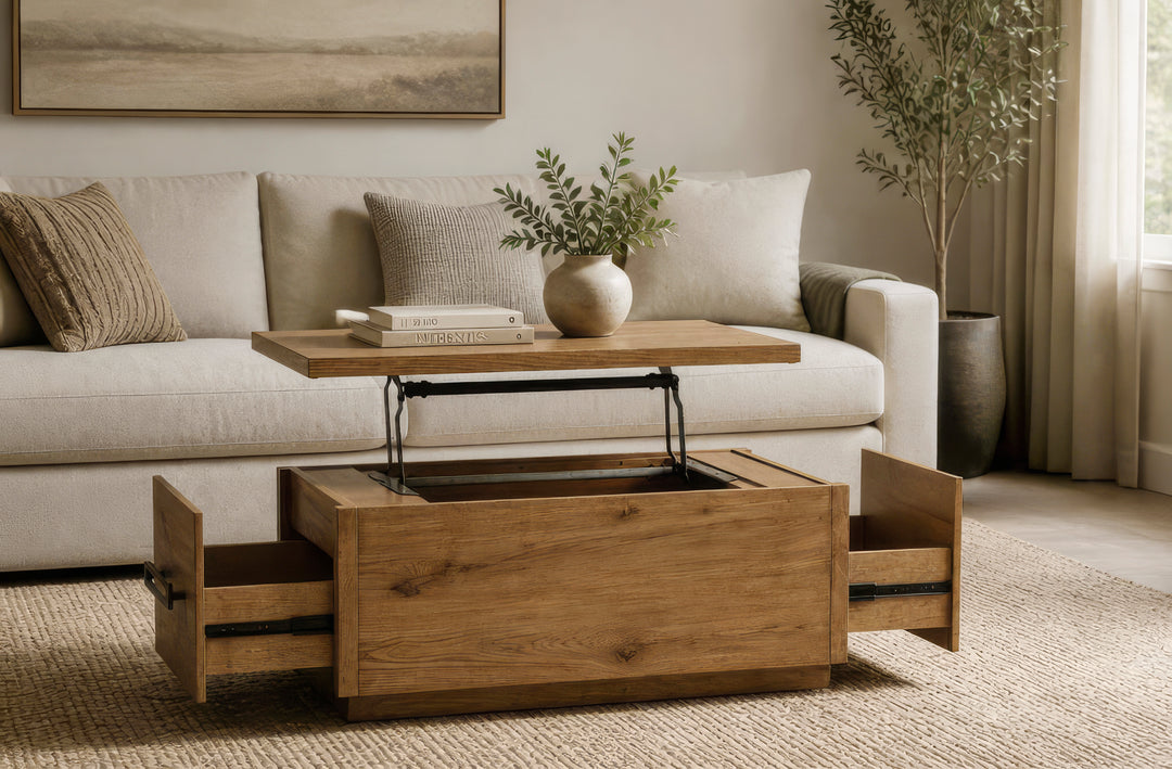 Marcel Brown Lift Top Storage Cocktail Table - T6378-50