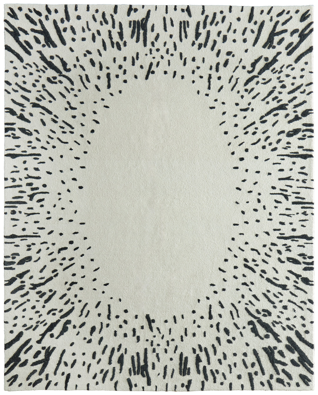 Rectangle/5' x 8'/Ivory/Black