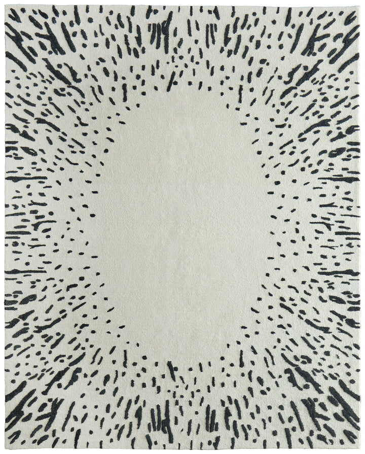 Rectangle/5' x 8'/Ivory/Black