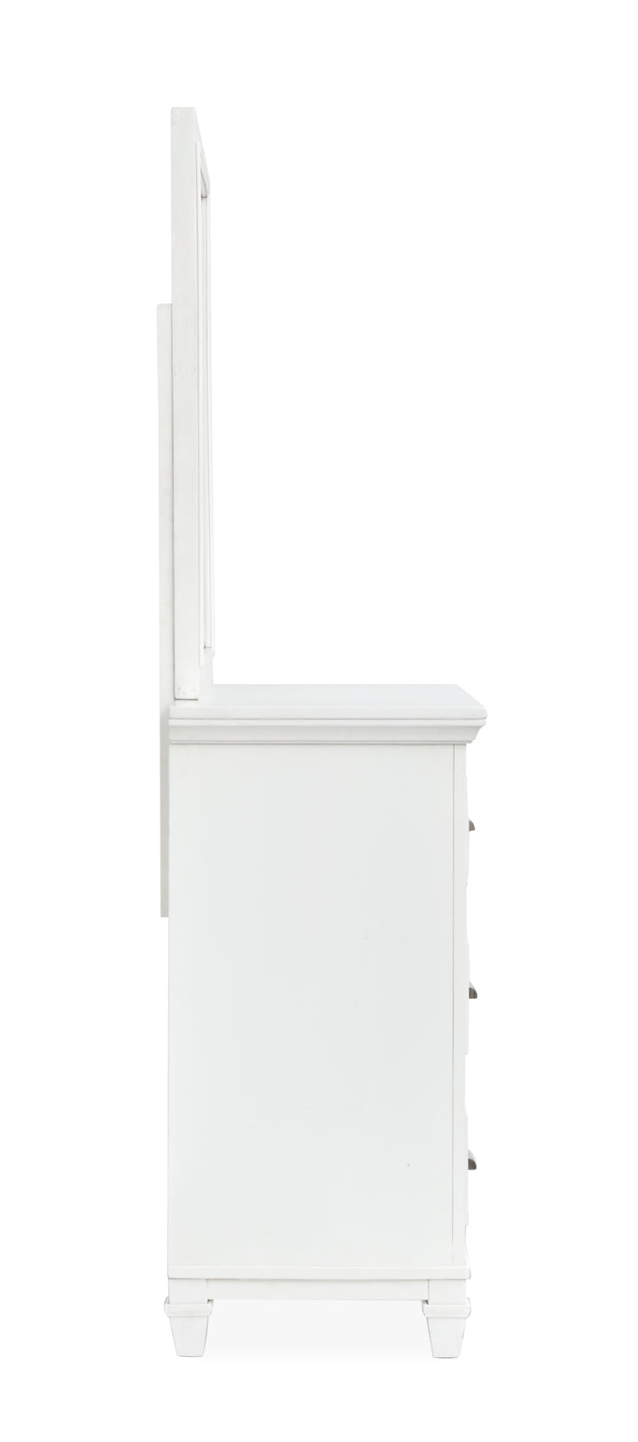 Charleston White Dove White Drawer Dresser With Landscape Mirror - B5611-20WH40WH