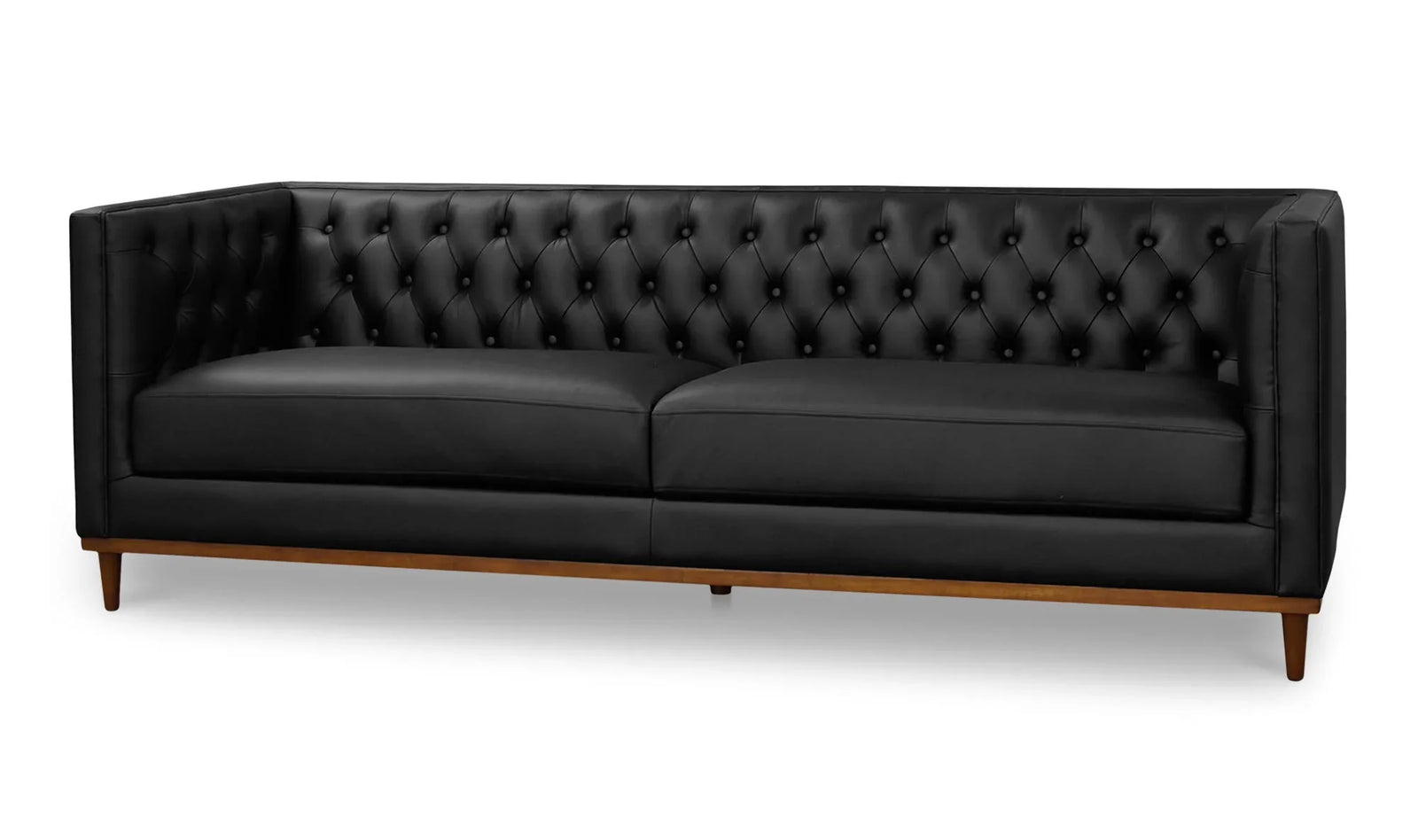 Moe's Home Collection - Fielder Sofa Black Leather - MM-1003-02 | American Home Furniture