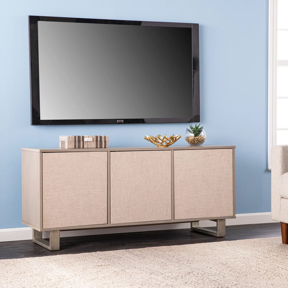 Abston 3-Door Media Console - AmericanHomeFurniture